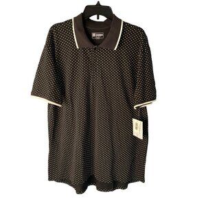 LULAROE MEN'S COTTON LIGHWEIGHT POLKA DOT POLO SHIRT SZ L NWT